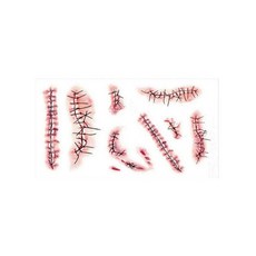 Mir Store萬聖節受傷紋身貼紙, 縫合雕像, 1個