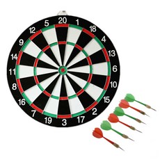 Potegar飛鏢盤+飛鏢 6入組, 混色