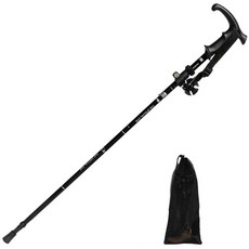 DSO 3段折疊T型登山杖, 黑色