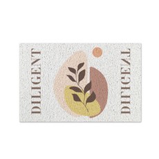 JCP 藝術印花防滑門墊, 白色, 1個