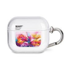 NUART AirPods Pro 圖案B 透明保護殼, 單一商品, 花朵