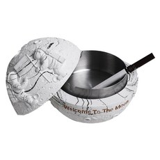 덮개 있는 화성 우주인 재떨이 1, 화이트, 1개