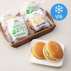 한끼의품격 레알 불고기 버거 180g x 3팩 + 고소한 치즈벅 140g x 3팩 (냉동), 960g, 1세트