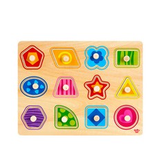 TOOKY TOY 磁吸式形狀造型拼圖玩具組, 1個, 12件