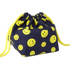 微笑印花束口袋, 海軍藍