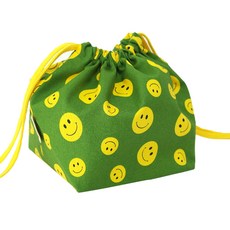 微笑印花束口袋, 綠色