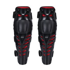 오토바이 프리미엄 라이딩 무릎보호대 세트, 레드, 1세트
