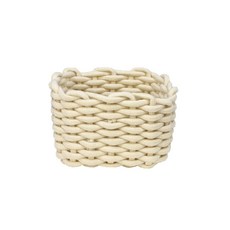 모모 다용도 코튼 꼬임 수납 바구니, 베이지, 1개