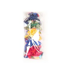 河馬工坊 傳統苧麻拼布束口袋 5件組, 隨機出貨, 1套