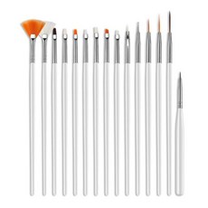 彩繪美甲刷用具15入組, 隨機發貨, 1套