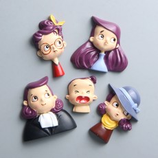 Momo 磁吸冰箱貼 5件組, 家庭