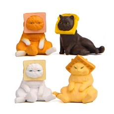 貓造型裝飾品, 灰色、綠色、白色、黑色