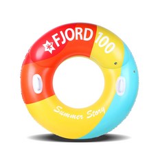 fyord 游泳圈 100cm, 紅+橙+黃+天, 1個