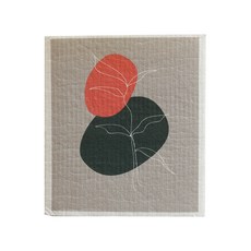 北歐風可洗式廚房抹布 草圖案, 1條, 2條