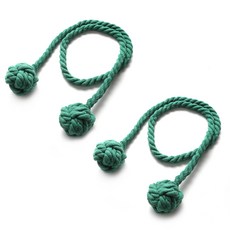 루비코코 매듭 스트랩 커튼타이백, 그린, 2개