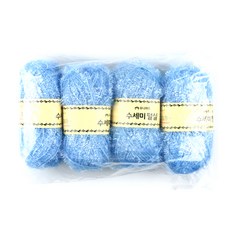 Uniart 金蔥毛線 4入, 天藍色