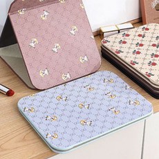 양손컴퍼니 레트로 접이식 탁상거울 4p, 스카이블루