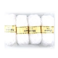 Uniart 金蔥毛線 4入, 白色