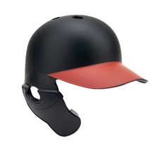 18.44 좌타용 검투사 무광 야구 헬멧, 블랙 + 레드, 1개