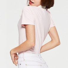 CLANG CLANG 女式玫瑰葉領短袖 T恤