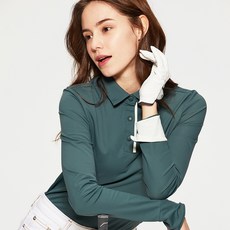 CLANG CLANG 女士玫瑰基本款領長袖 T恤