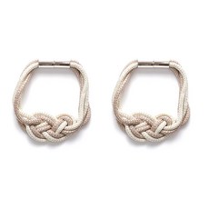 Rubycoco 磁吸蝴蝶結繩結窗簾束帶, 米白色, 2個