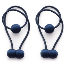 Ruby Coco 可愛珠子磁鐵窗簾繫帶包, 海軍, 2個