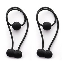 Ruby Coco 可愛珠子磁鐵窗簾繫帶包, 黑色的, 2個