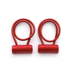 簡約磁吸窗簾綁帶 40cm, 紅色, 2個