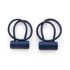 簡約磁吸窗簾綁帶 40cm, 海軍藍, 2個