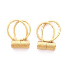 簡約磁吸窗簾綁帶 40cm, 金色, 2個