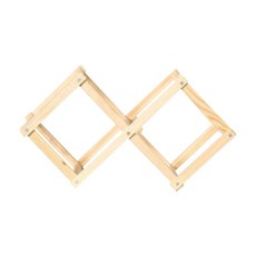 HK 可折疊多用途紅酒架 3瓶, 原木色, 1個