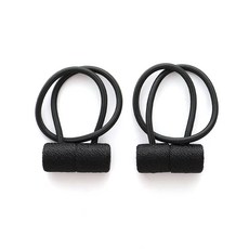 Ruby Coco 簡約磁吸窗簾綁帶, 黑色, 2個