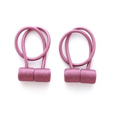 簡約磁吸窗簾綁帶 40cm, 紫色, 2個