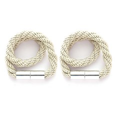 Ruby Coco 綁帶磁吸窗簾束帶, 象牙白, 2個