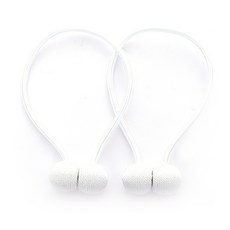 Rubyco 圓球磁吸窗簾綁帶, 白色, 2個