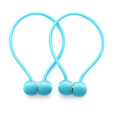 Rubyco 圓球磁吸窗簾綁帶, 藍色, 2個