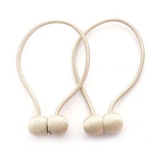 Rubyco 圓球磁吸窗簾綁帶, 象牙白, 2個