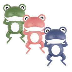 happyplay 游泳拍水青蛙洗澡玩具3件組, 藍色, 紅色, 綠色, 1個
