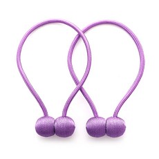 루비코코 방울 자석 커튼타이백, 딥 퍼플, 2개