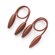 루비코코 귀여운 장식 커튼타이백, 다크브라운, 2개