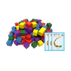 가베가족 큰솔 칼라쌓기나무 1단계 세트 3인용 300p KS2325, 혼합색상, 1개