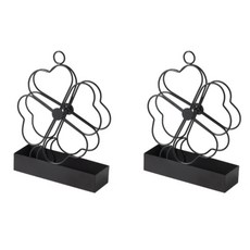 셀렉숀 모기향 홀더 네잎클로버 2p, 블랙