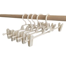 모모숲 바지 스커트 아이디어 옷걸이, 화이트, 5개입