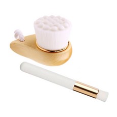 ECHO TOUCH 壓紋潔面刷+白棒毛孔刷套組, 混色, 1套