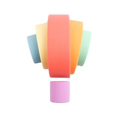 Blue Zingco矽膠彩虹疊疊樂 6入組, 1套