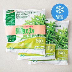 아르도 유기가공식품 인증 그린빈 (냉동), 600g, 3봉