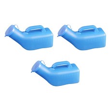 男用簡易尿壺 800ml, 藍色, 3個