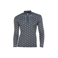 Ferra US 男士蜂窩圖案半拉鍊 T恤 OCTJCS5006M1