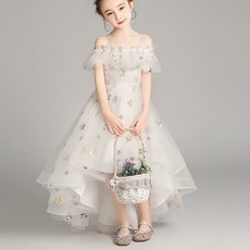 Edgeland 女童銀河露肩不對稱洋裝